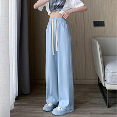 批发2026春季新款9色运动裤女高腰垂感<b class='q'>休闲裤</b>宽松大码直筒香蕉阔腿裤