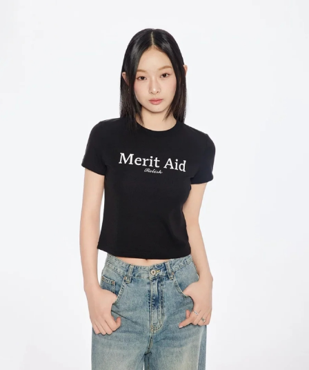 순면 40 220 그램 92 면 8 암모니아 Lun 한국 스타일 새로운 긍정적 인 어깨 반팔 티셔츠 여성 프린트 몸매 가꾸기 핫걸 맨위