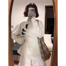 批发秋季纯棉长袖T恤女2026韩版新款设计感印花百搭<b class='q'>打底衫</b>上衣