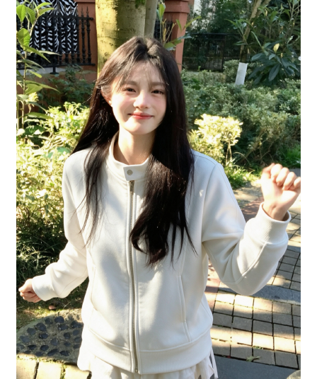 경관 그림 남자 바 면 300 그램 한국 스타일 고급 센스 야구 유니폼 패션 외국 가스 재킷 긴팔 캐주얼 오픈 가디건 트렌디