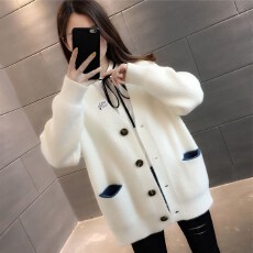 批发女士毛衣<b class='q'>开衫</b>春装2026年新款女装爆款宽松针织外套女春秋季潮