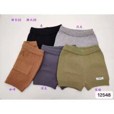 批发韩系显瘦松紧<b class='q'>高腰</b>后面口袋设计针织<b class='q'>短裤</b>