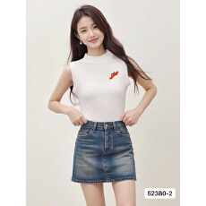 批发时尚半高领字母刺绣针织百搭<b class='q'>背心</b>