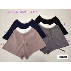 批发秋冬<b class='q'>新款</b>拼色设计系带百搭针织短<b class='q'>裤</b>