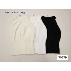 批发仿水<b class='q'>貂绒</b>挂脖针织吊带背心春秋冬内搭性感辣妹短款无袖百搭上衣女