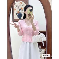 批发春秋新款韩版V领微透麻花<b class='q'>针织</b>长袖<b class='q'>开衫</b>上衣女