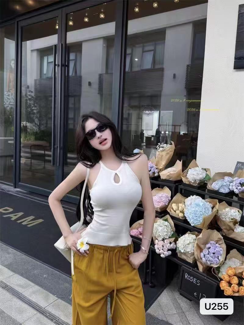 순수한 욕망 바람 홀로우 아웃 디자인 마 레이스 니트 풀오버 슬립