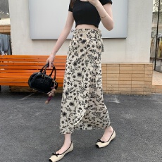 批发模特实拍度假旅游防晒沙滩半身裙一片式围裙包臀裙系带一步裙