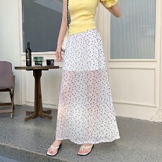 批发模特实拍夏潮女炸街仙女风印花<b class='q'>网纱</b>半身<b class='q'>裙</b>性感淑女直筒包臀<b class='q'>裙</b>