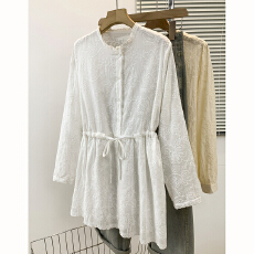 批发大货 实拍跨境女装<b class='q'>大码</b>宽松民族风刺绣衬衣女春秋上衣简约宽松型