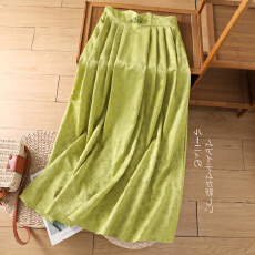 批发实拍大货<b class='q'>夏</b>外贸爆款中式提花马面裙大码百搭气质半裙