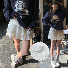 批发现 孕妇春夏季百搭蛋糕裙托腹半身裙设计感蕾丝半裙蓬蓬裙芭蕾裙