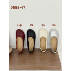 批发豆豆THE DUODUO浅口褶皱双侧套脚奶奶鞋女平跟鞋一脚蹬豆豆鞋