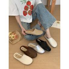 批发THE DUODUO2026<b class='q'>春</b>半拖鞋女厚底防滑软底穆勒鞋外穿包头拖