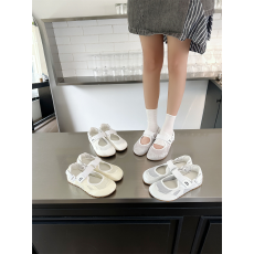 批发软牛皮~内增高芭蕾德训鞋女<b class='q'>夏</b>透气网面魔术贴玛丽珍鞋运动休闲鞋