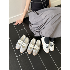 批发欧货2026新款法式复古玛丽珍鞋女平底单鞋一字带芭蕾舞软底阿甘鞋