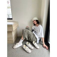 羊皮版~法式蝴蝶结芭蕾风德训鞋女2026新款拼接休闲鞋运动阿甘鞋