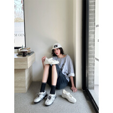 批发牛皮版！3cm增高芭蕾风德训鞋女2026新款缎面透气休闲运动阿甘鞋
