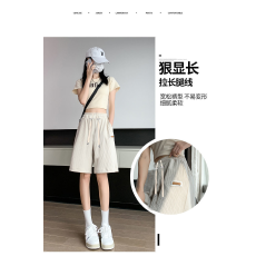 批发孕妇短裤夏季薄款外穿2025不勒肚子打底宽松休闲五分阔腿短裤夏装