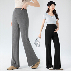 批发实拍孕妇裤春夏外穿2026新款孕早期微喇叭裤不勒肚子打底长裤夏装