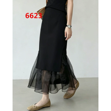 批发黑色网纱<b class='q'>半身裙</b>女2026夏季新款轻熟风优雅时髦修身气质显瘦鱼尾裙