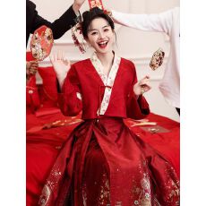 批发马面裙套装女2026新款<b class='q'>新娘</b>结婚中国风红色<b class='q'>敬酒</b><b class='q'>服</b>复古订婚礼<b class='q'>服</b>汉<b class='q'>服</b>
