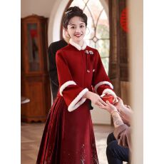 批发红色马面裙<b class='q'>敬酒</b><b class='q'>服</b><b class='q'>新娘</b>2026新款新中式婚<b class='q'>服</b>订婚套装结婚礼<b class='q'>服</b>秋冬季