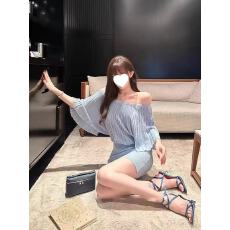 批发法式纯欲一字肩针织连衣裙女<b class='q'>秋</b>季高级感气质小个子收腰显瘦包臀裙