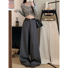 批发实拍！大码！2026前口袋新款宽松休闲裤西装裤子女