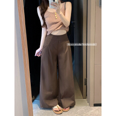 批发实拍！大码！2026新款设计感阔腿裤女垂感宽松休闲裤子