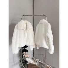 批发板栗可可Bankelili 绒绒奶兔 宅女同款仿獭兔毛皮草外套女秋冬