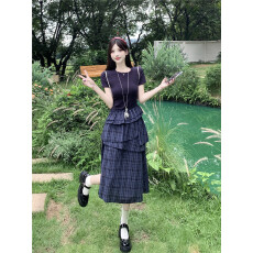 批发实拍～大码女装夏季韩系气质连衣裙别致独特设计感小众拼接洋气裙