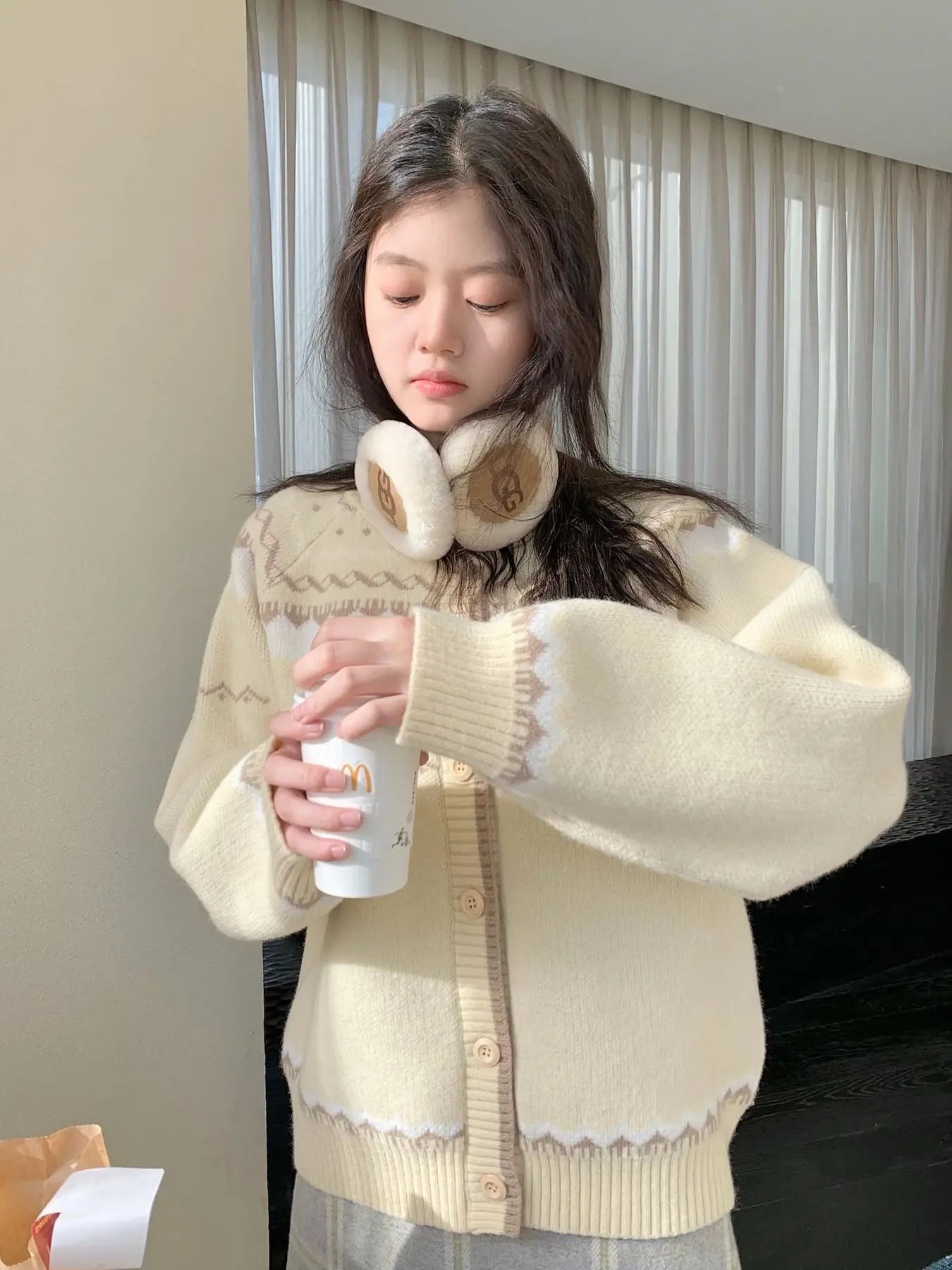 페어아일 단추 가디건 상세 이미지 2
