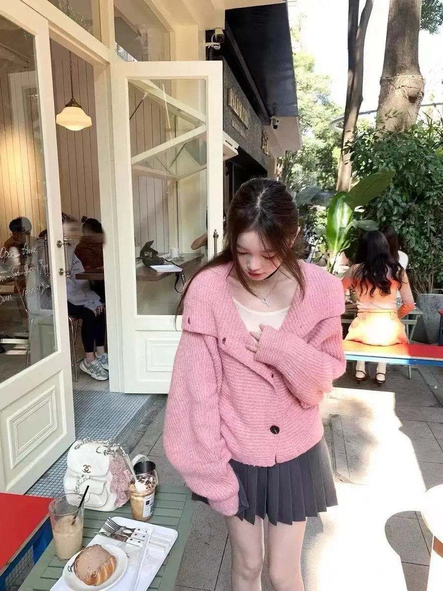 터틀넥 울 루즈핏 니트 가디건 상세 이미지 7