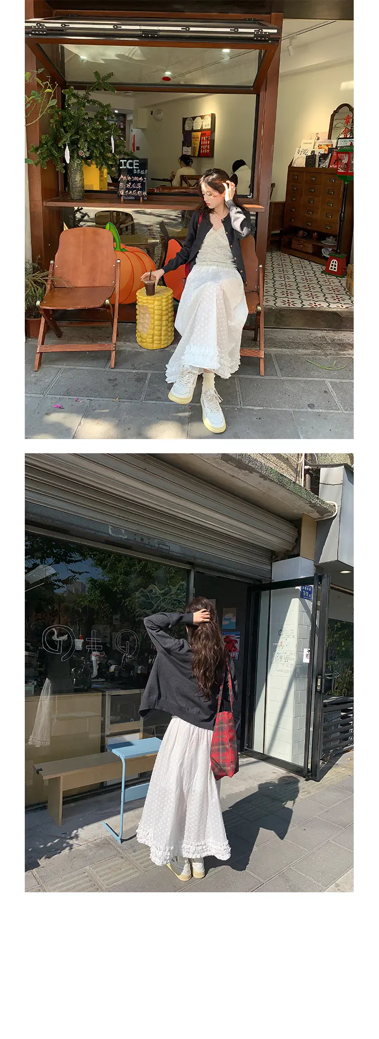 하트 자수 니트 가디건 상세 이미지 8