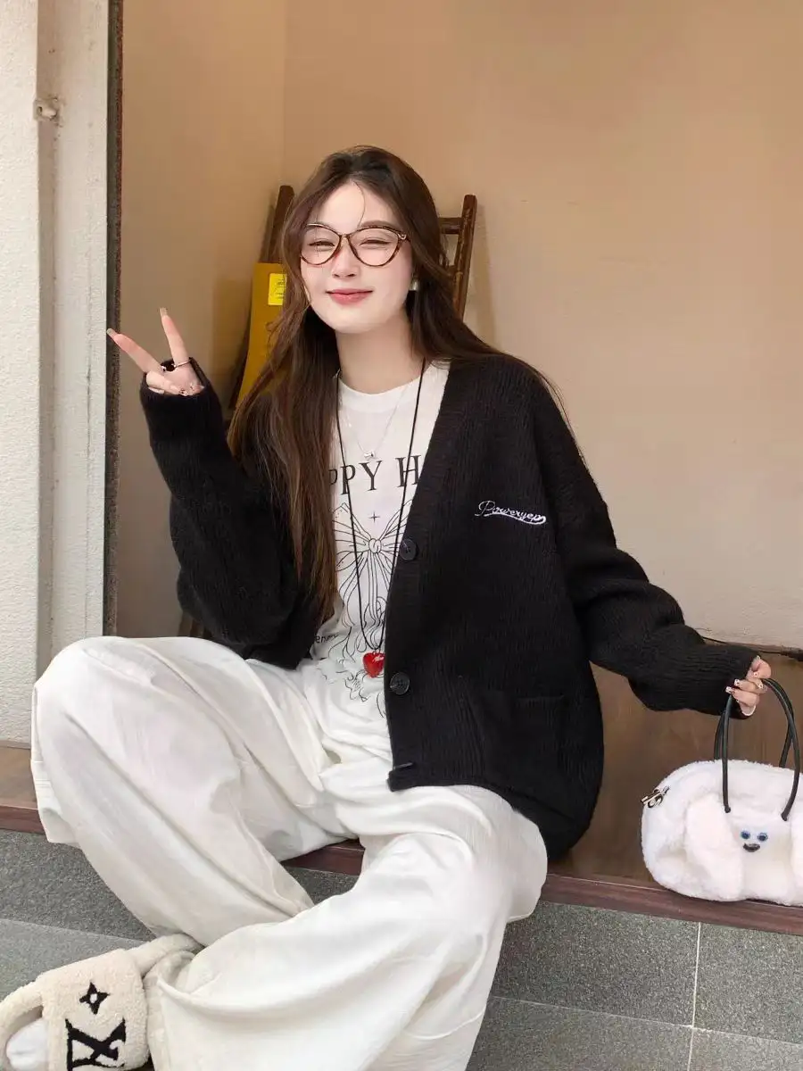 루즈핏 니트 가디건 상세 이미지 6
