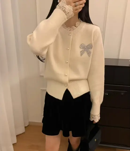 프릴 라인 장식 가디건 상세 이미지 2