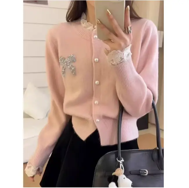 프릴 라인 장식 가디건 상세 이미지 3