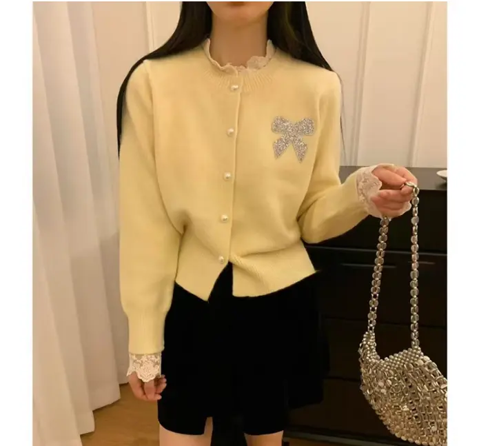 프릴 라인 장식 가디건 상세 이미지 4