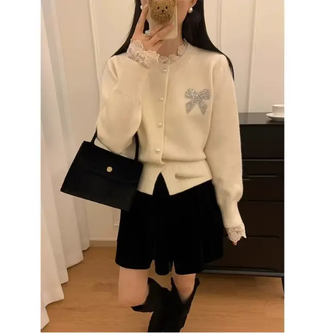 프릴 라인 장식 가디건 상세 이미지 5