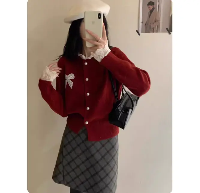 프릴 라인 장식 가디건 상세 이미지 6