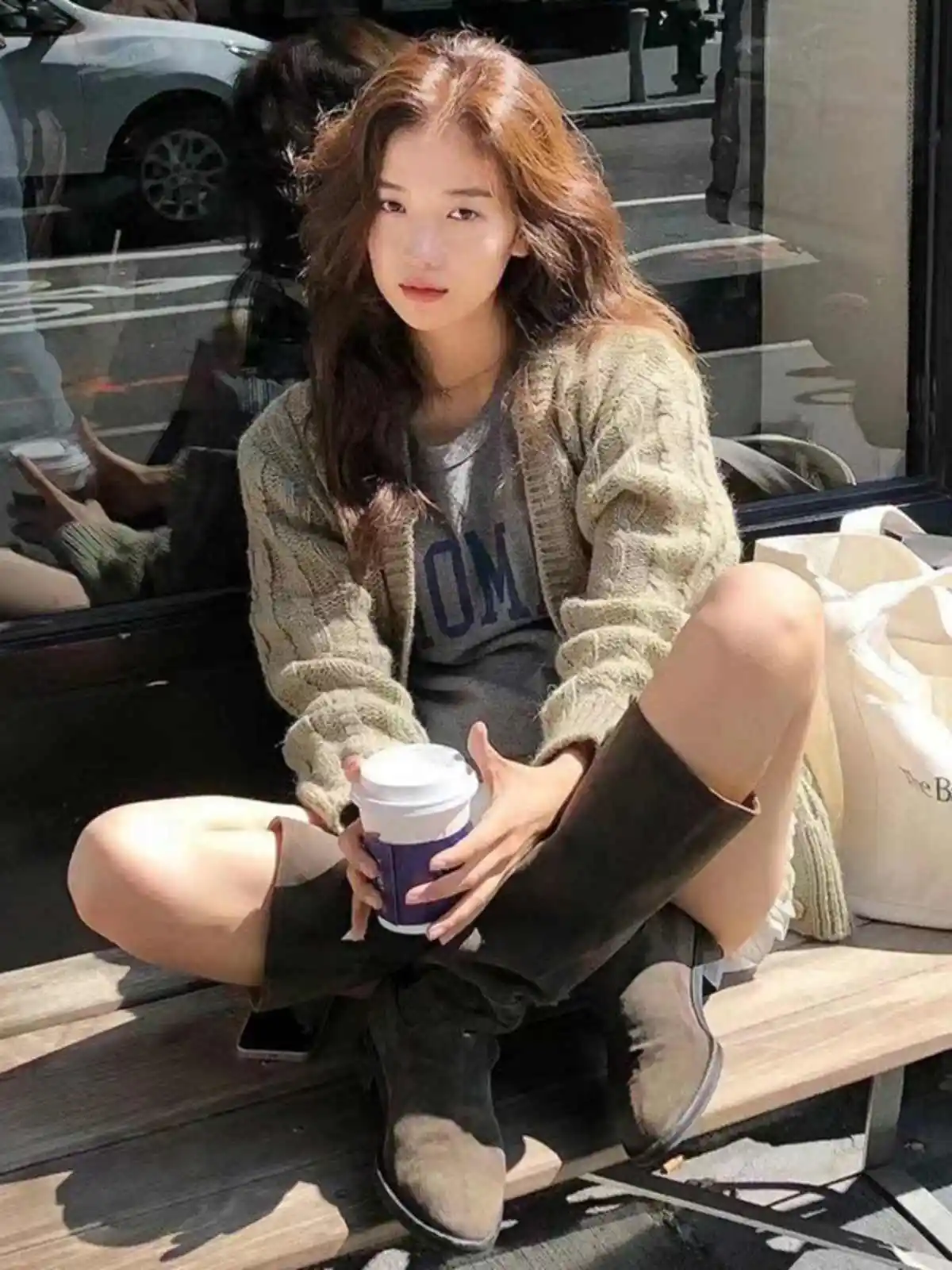 빈티지 케이블 니트 카디건 상세 이미지 19