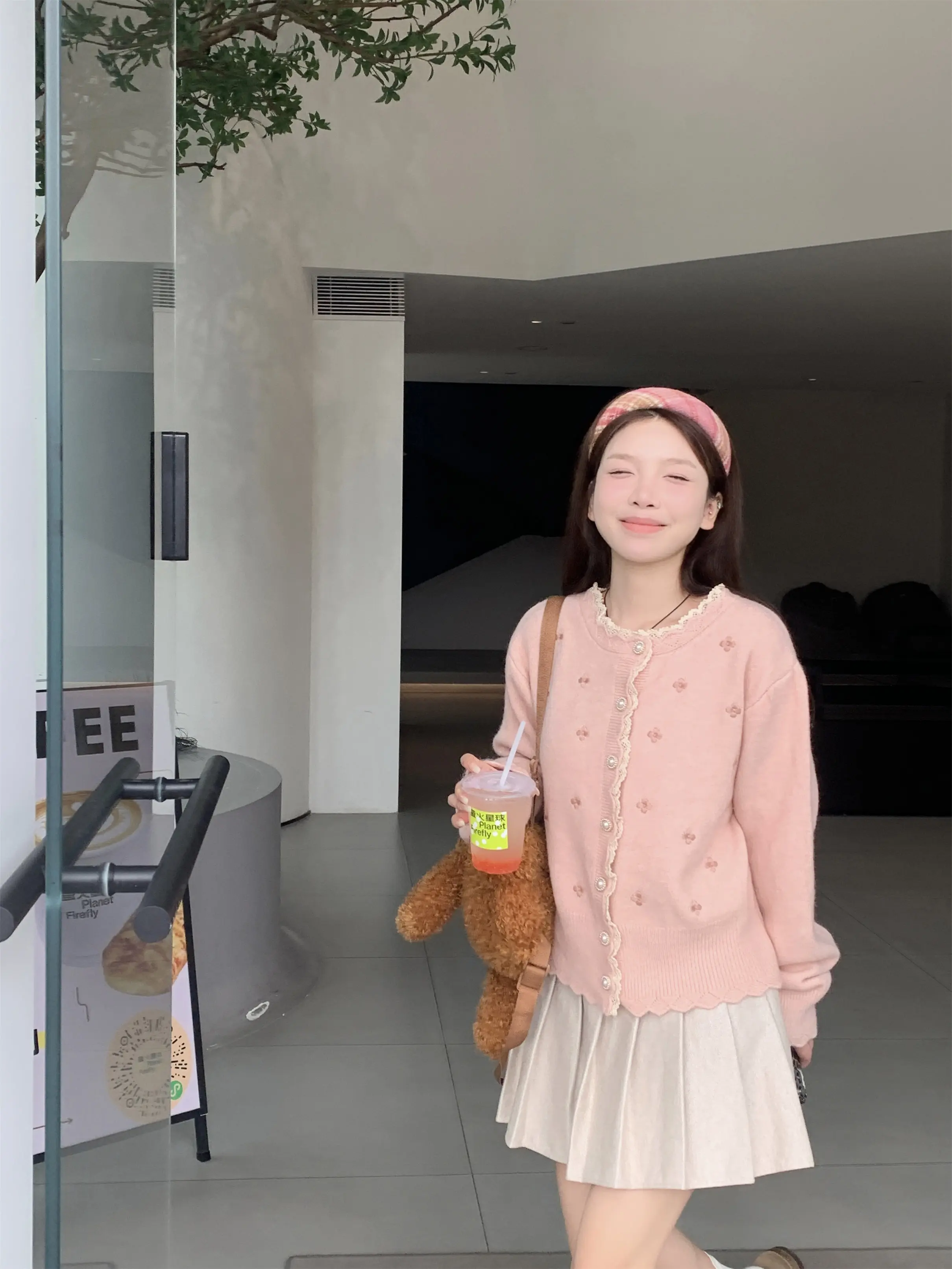 자수 레이스 니트 카디건 상세 이미지 16