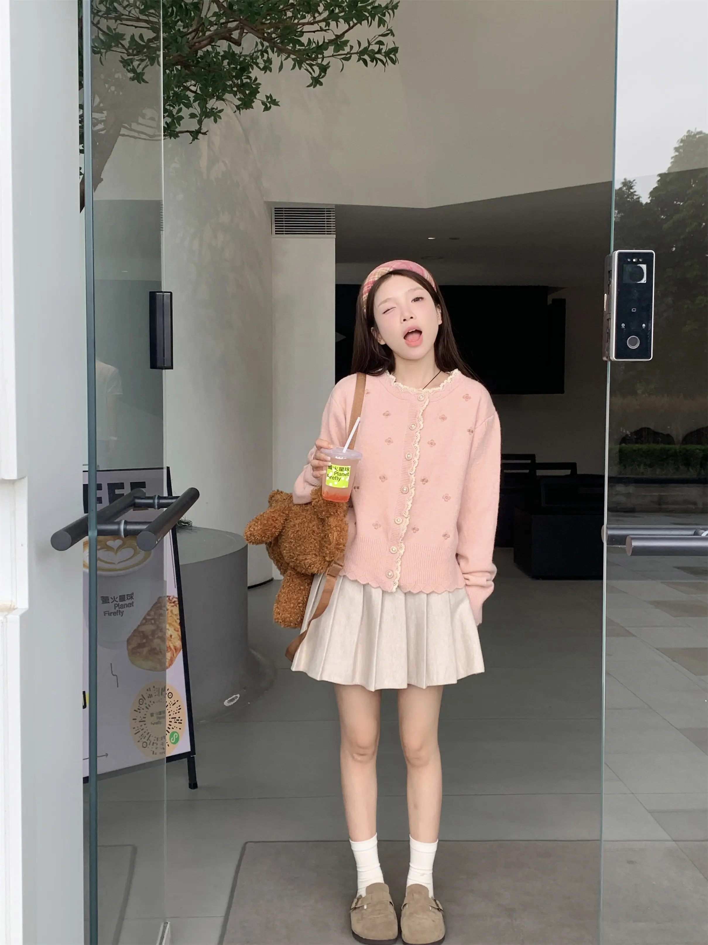 자수 레이스 니트 카디건 상세 이미지 18