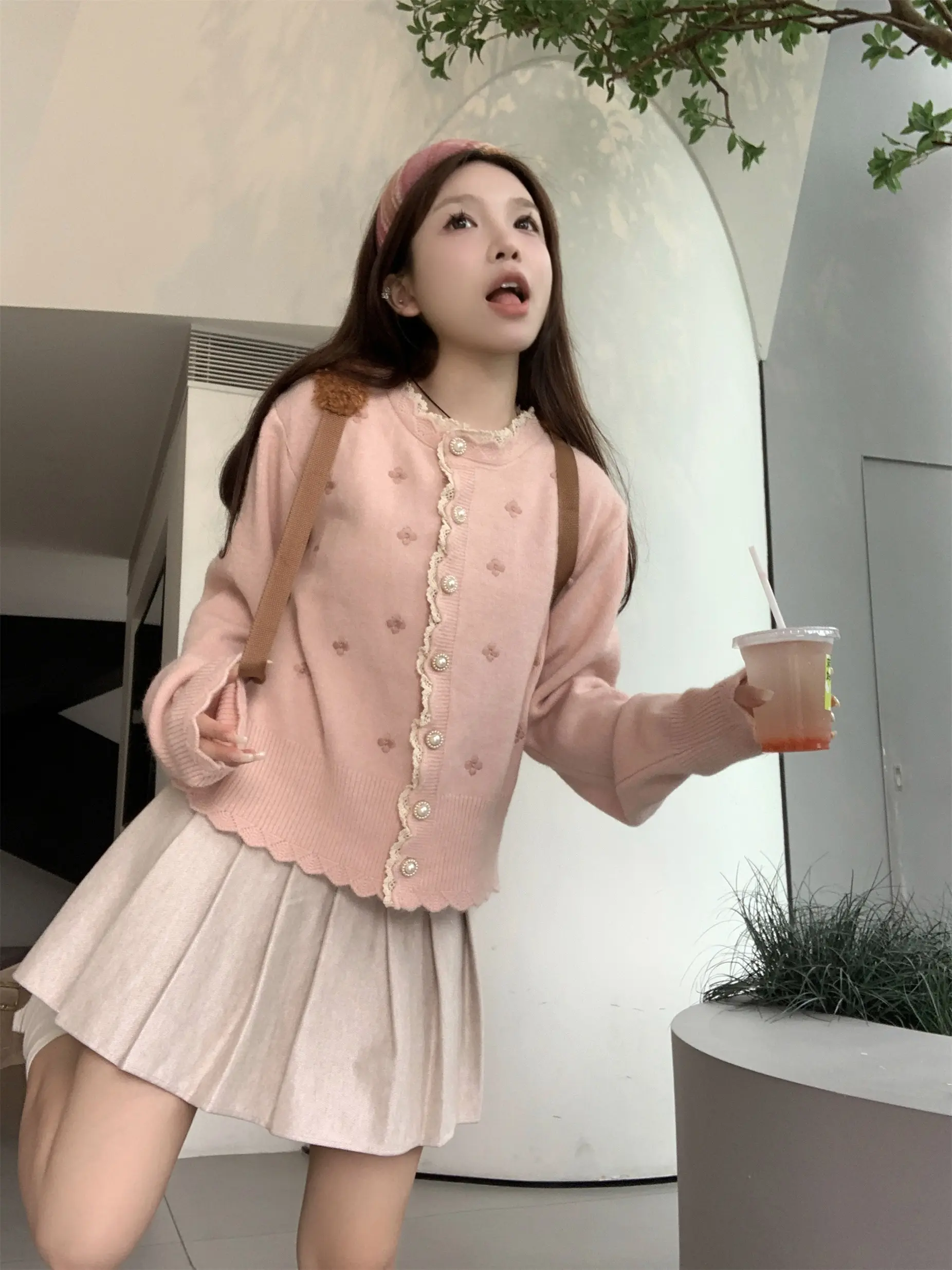 자수 레이스 니트 카디건 상세 이미지 20