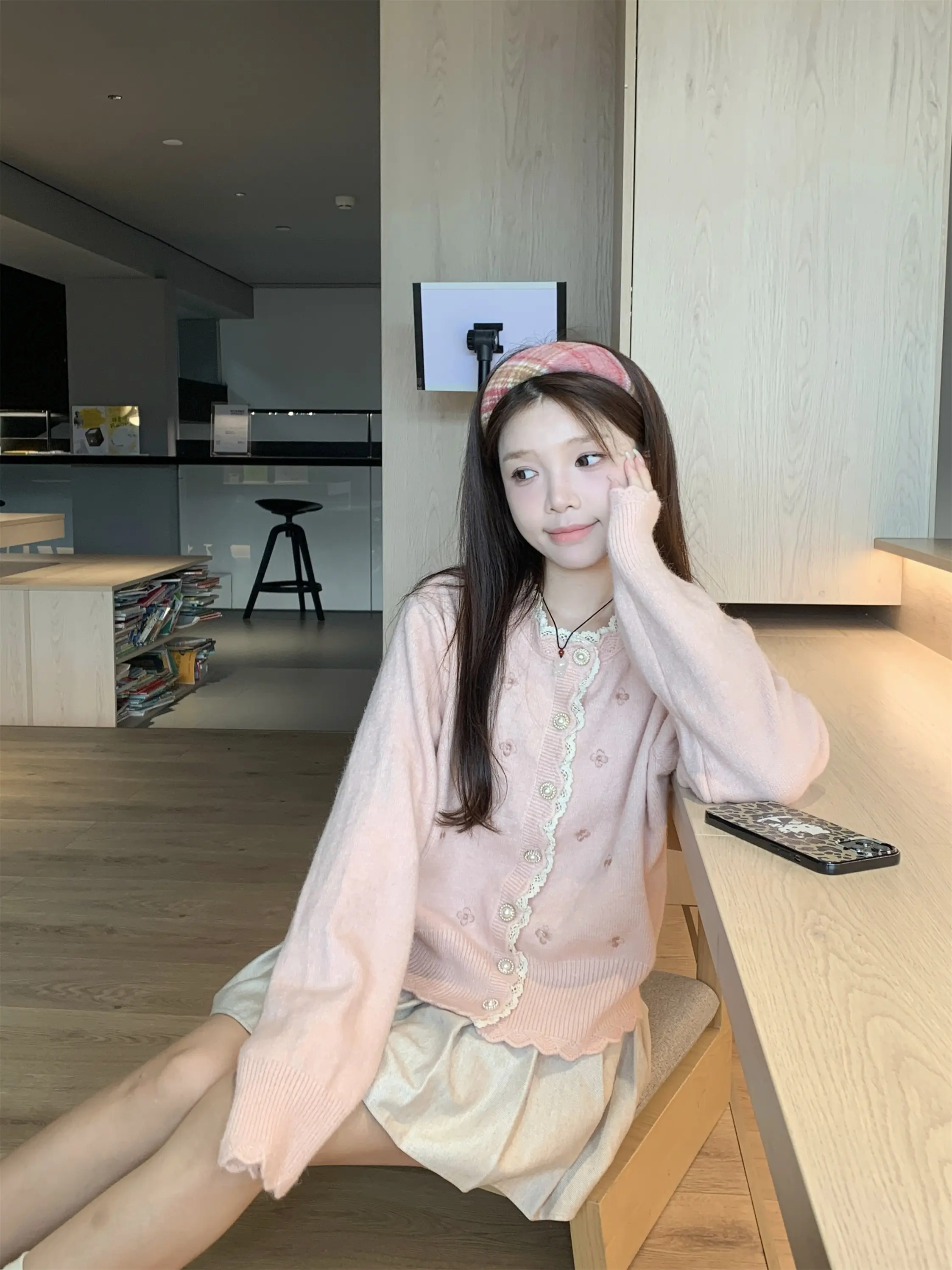 자수 레이스 니트 카디건 상세 이미지 31