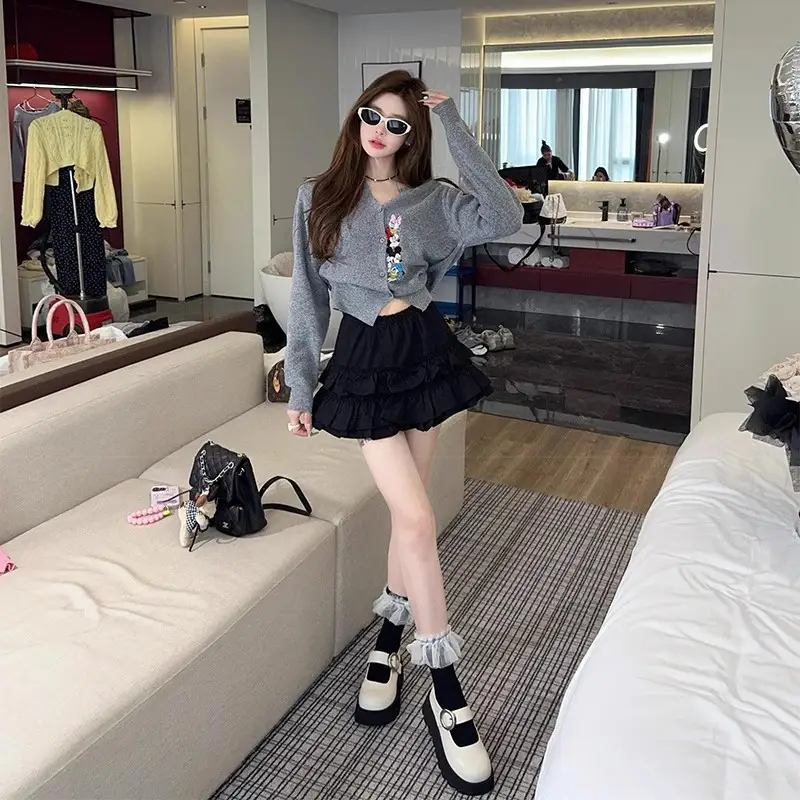 자수 니트 카디건 상세 이미지 1