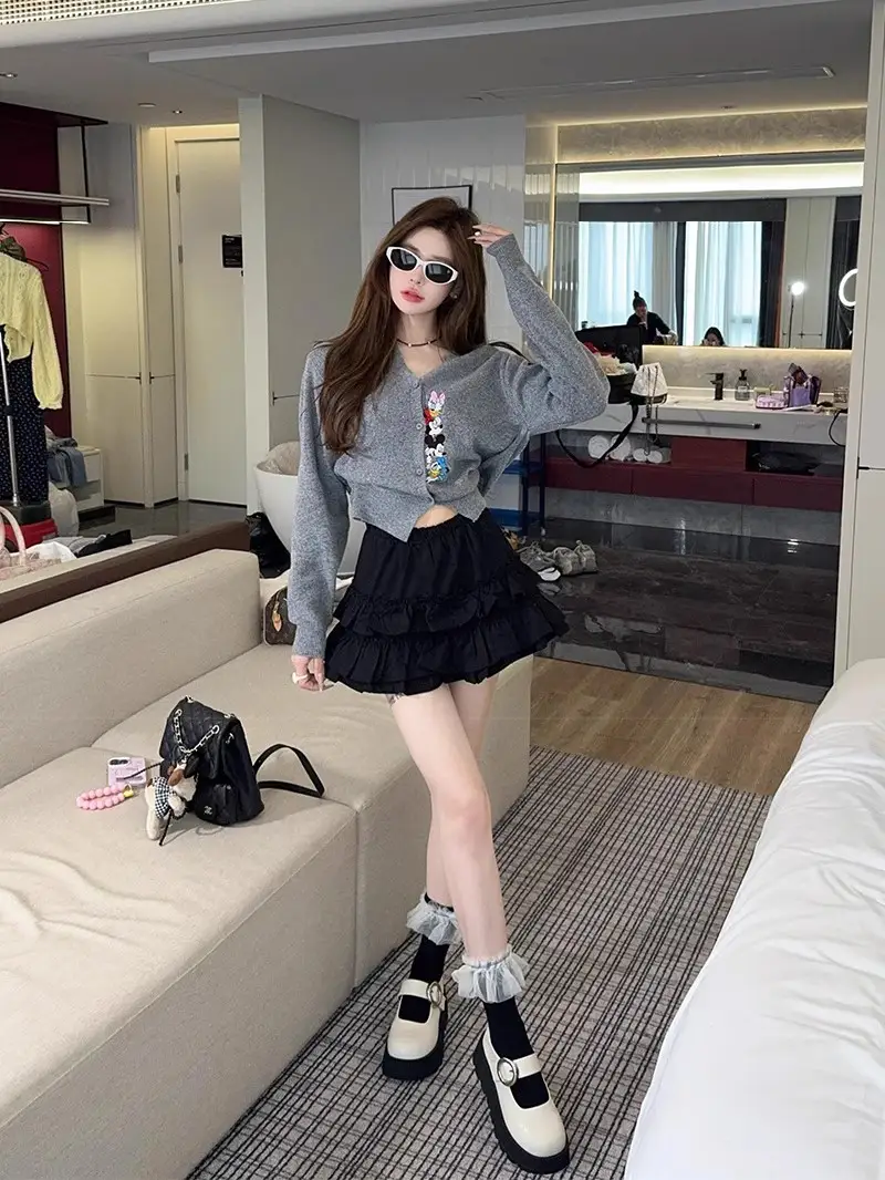 자수 니트 카디건 상세 이미지 9