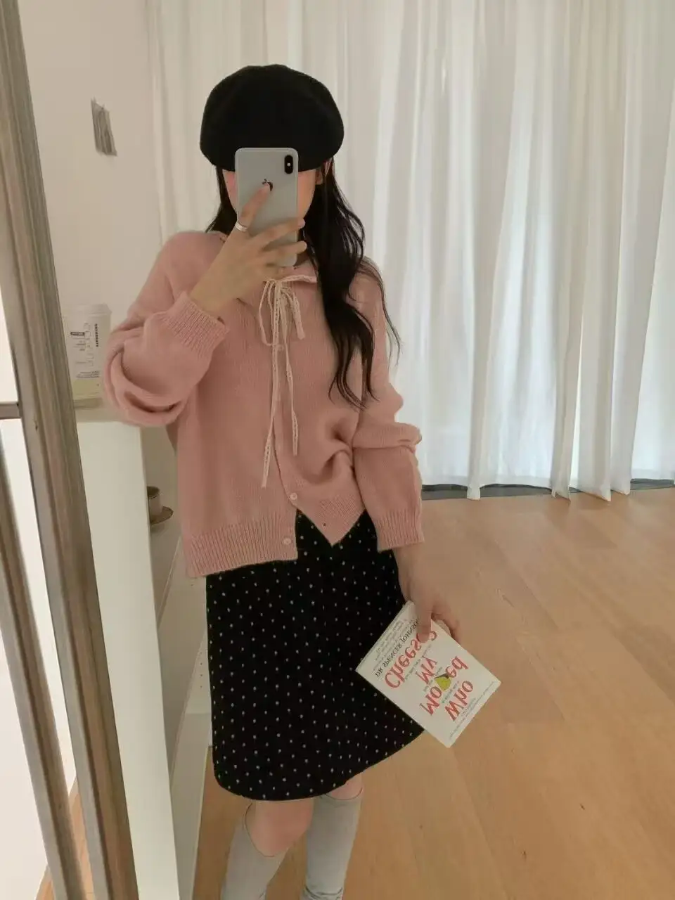 한국인기 러블리 리본 레이스 끈 가디건 상세 이미지 9