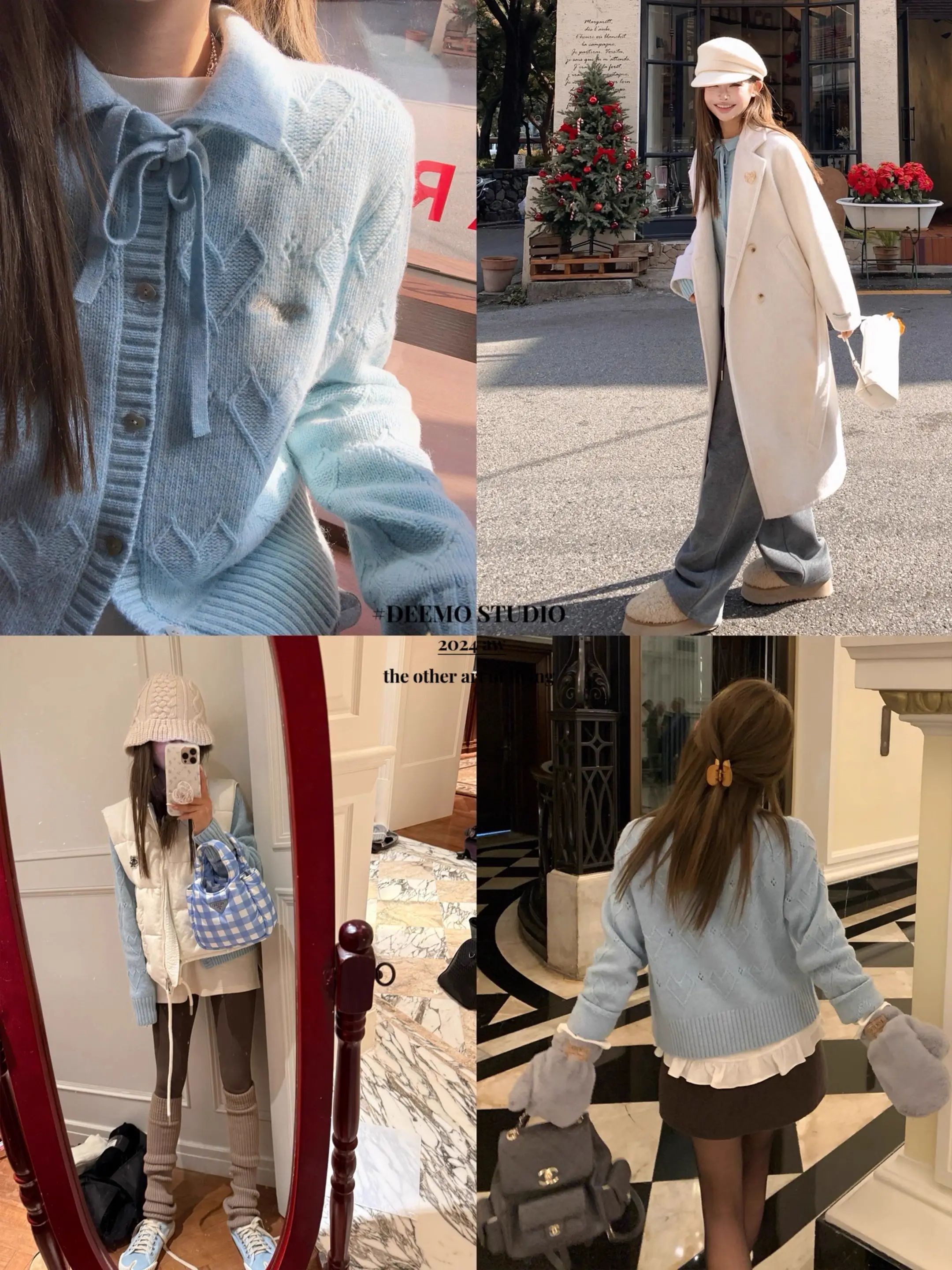 하트 자카드 니트 가디건 상세 이미지 3